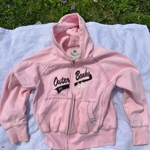 VINTAGE by Exist Pink OBX Kids Zip-Up Hoodie